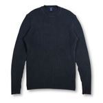 Gap Vintage Women's S Ribbed Crew Neck Long Sleeve Sweater Dark Navy Blue Photo 0