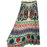 Flying Tomato Colorful Boho Floral Print Elastic Waist Maxi Skirt Size Large Photo 1