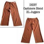 DKNY  Joggers Cashmere Blend Brown Toffee Size XL casual Oversized High Waist Photo 7