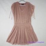 White House | Black Market New! Cap Sleeve Shimmer Kimono Mini Dress, size L Photo 3