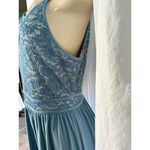 Candalite Lace Maxi Dress Formal Gown Evening Party Blue Size M Photo 1