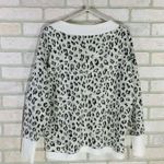 Vince Camuto  Animal Print V Neck Long Sleeve Sweater Size S Photo 5