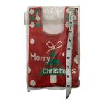 Christmas Knitted Style‎ Red & White Canvas Christmas Bag with "Merry Christmas" Photo 4