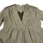 Free People Blouse-Tunic Women M Olive All Who Wander Stripe Boho Cottage Chick Photo 6