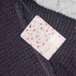 Free People  Charcoal Knit V-neck Sweater Photo 5