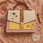 ALDO Colorblock Embellished Satchel with Charms & Gold Chain – NWT Photo 1