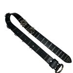 Cute black belt with silver studded detailing, cute silver metal flowers too Photo 6