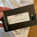 Pretty Little Thing - Silver Satin Side Split Midi Skirt in SIlver Photo 3