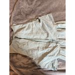 Lulus NWT Medium Breezy Sophistication Sage Green Textured Wide-Leg Jumpsuit Photo 9