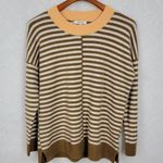 Madewell  Womens Sweater Small Brown Stripe Wool Blend Play Smithe Pullover Photo 0