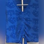 Juicy Couture Medium  Royal Blue V-Neck Sleeveless Crop Tank Photo 4