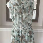 Calvin Klein  Tiered Maxi Dress Floral Eucalyptus Green Tan Size 8 NEW with Tag Photo 9