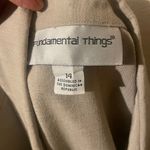 Fundamental Things Vintage Short Sleeve Blazer Jacket Size 14 Tan Photo 9