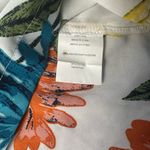 AUW  Tropical Floral Short Sleeve Blouse‎ Size Large Photo 4
