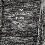 Aerie  Soft & Sexy Plush Marled Black Oversized Hoodie Photo 3