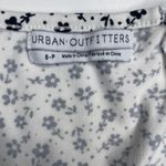 Urban Outfitters White and Black V-Neck Julia Tiered Floral Flock Mini Dress Sm Photo 7