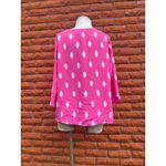 Investments  pink and white polka dots women's blouse petite large Photo 1