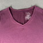 Time and Tru Dress Womens M Purple Short Sleeve‎ V Neck Casual Stretch Pockets Blue Size M Photo 1