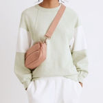 Madewell  MWL Oversized Raglan Sweatshirt Green, 100% Cotton, Size XS Photo 0