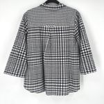Habitat  Women's Black White Plaid Button Down Shirt Size S Lagenlook Oversized Photo 1