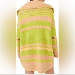 Free People Sunshine to Follow Argyle Cotton Blend Sweater Lemon Sugar Combo NEW Photo 7