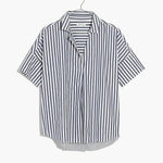 Madewell  Courier Button-Back Shirt in Stripe Mix XS Photo 0