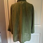 Napa Valley green button down embroidered beaded shirt Size L Photo 3