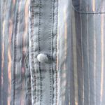 Victoria's Secret Victoria Secret Blue Iridescent Bed Shirt Long Size Medium M Striped Stripes Photo 8