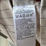 Banana Republic  Black and Cream Striped Linen/Cotton Blazer Photo 7