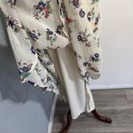 Sweet Salt Women Floral Homestead Classic Vintage Cream Lined Midi Dress Size 12 Green Photo 8