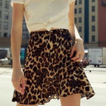 Nation Ltd  NWT Small Claire Bias Leopard Print Ruffle Hem Mini‎ Skirt Sz S Photo 0
