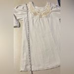 Vava by Joy Han VaVa by Jon Han Women’s White Embroidered top 3/4 sleeves Size M Photo 8