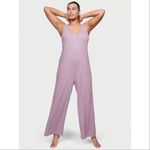 Victoria's Secret Victoria’s Secret Waffle Knit V Neck Jumpsuit Pajamas Lavender Purple Medium Photo 12