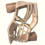 Joie  Felines braided strappy heeled sandals in Taupe Size 9 NWT No Box. Photo 2