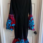 Calvin Klein Ankara Black Dress with Floral Sleeves and Floral Bottom Photo 13