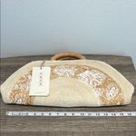 Antik Kraft Tan and Cream Tote with Bamboo Handles Photo 6