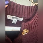 BB Dakota Deep Burgundy Cardigan with Gold Accents Photo 1