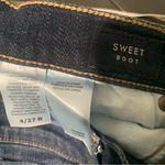 Lucky Brand Sweet Boot Dark Blue Jeans Ladies Sz 4 Long Photo 2