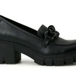 Madden Girl Madden NYC Black Lug Sole Chain Link Chunky Loafer Size 10 NEW with tags Photo 0