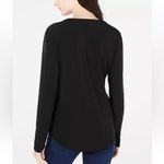 INC International Concepts Black Blouse with Gold Zipper Pockets Size XXL Photo 1