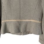 Carlisle Vintage 90s Woven Wool Blazer Jacket Tan Black High Collar Zip Up, Sz 4 Photo 9