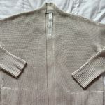 Lululemon Womens Long Sleeve Open Front Cardigan Sweater Tan Womens Size M/L White Size L Photo 2
