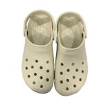 Crocs  Classic Platform Clogs Iconic Comfort Womens Size 9 Bone Tan 206750 EUC Photo 2