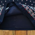 Talbots Navy and Red Bandana Patterned Skirt 12P Photo 5