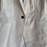 Banana Republic  Long and Lean Blazer Women Coat Size 14 Cream White Formal Photo 1