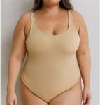 Auden NWT Women's Tan Smoothing Seamless Thongback Bodysuit size XL Photo 0