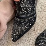 Sparkling Black Studded Ankle Boots Size 6 Photo 10