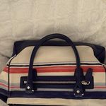 Coach Candace Legacy Red Navy and Cream Striped Women's Bag EUC Photo 2
