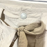 The North Face  Khaki Shorts Womens 4 Lightweight Tie Waist Belted Outdoors Hiking Photo 2
