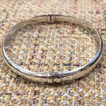 Sterling Silver  Spring Closure Locking Clasp Closure Bangle Bracelet Photo 3